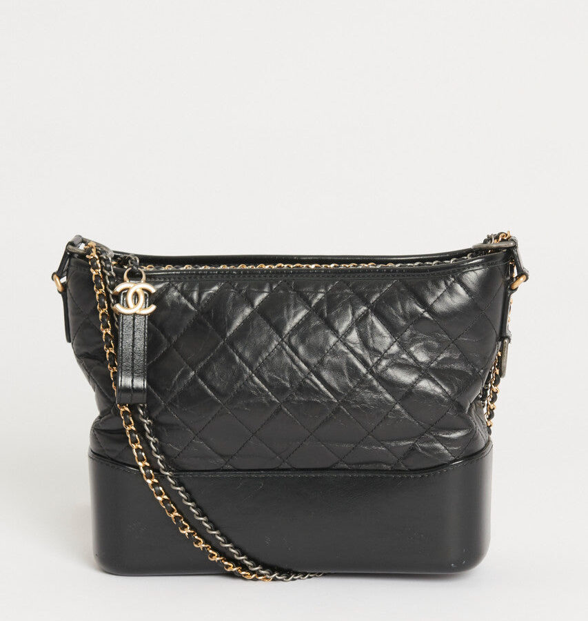 Chanel Gabrielle black bag – front view