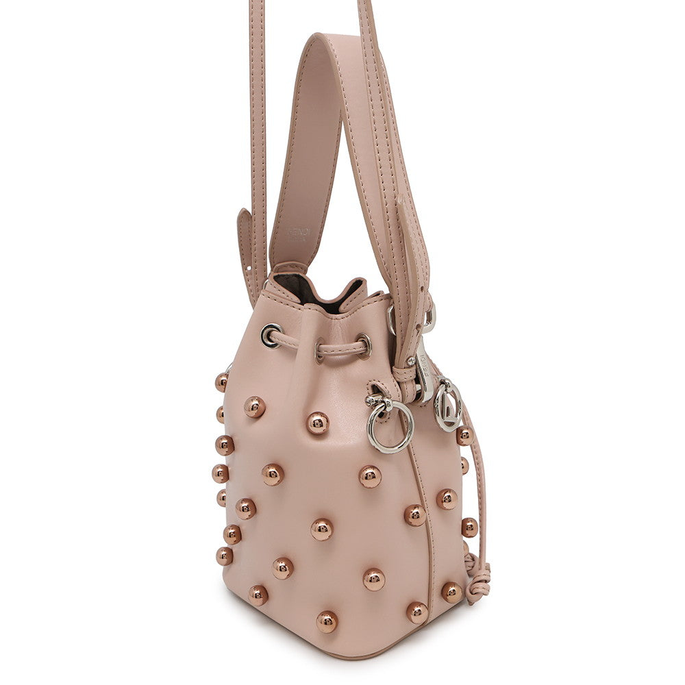 Fendi Montresor حقيبة كتف Studded Jasmin Flower8bs010 جلد Si…