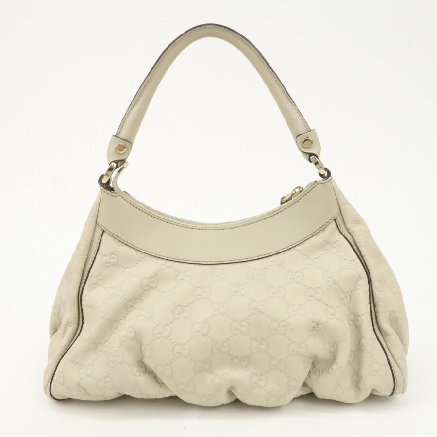 GUCCI Abbey Guccissima Leather Shoulder Bag Hand Bag Ivory 190525 | Studio Nafay