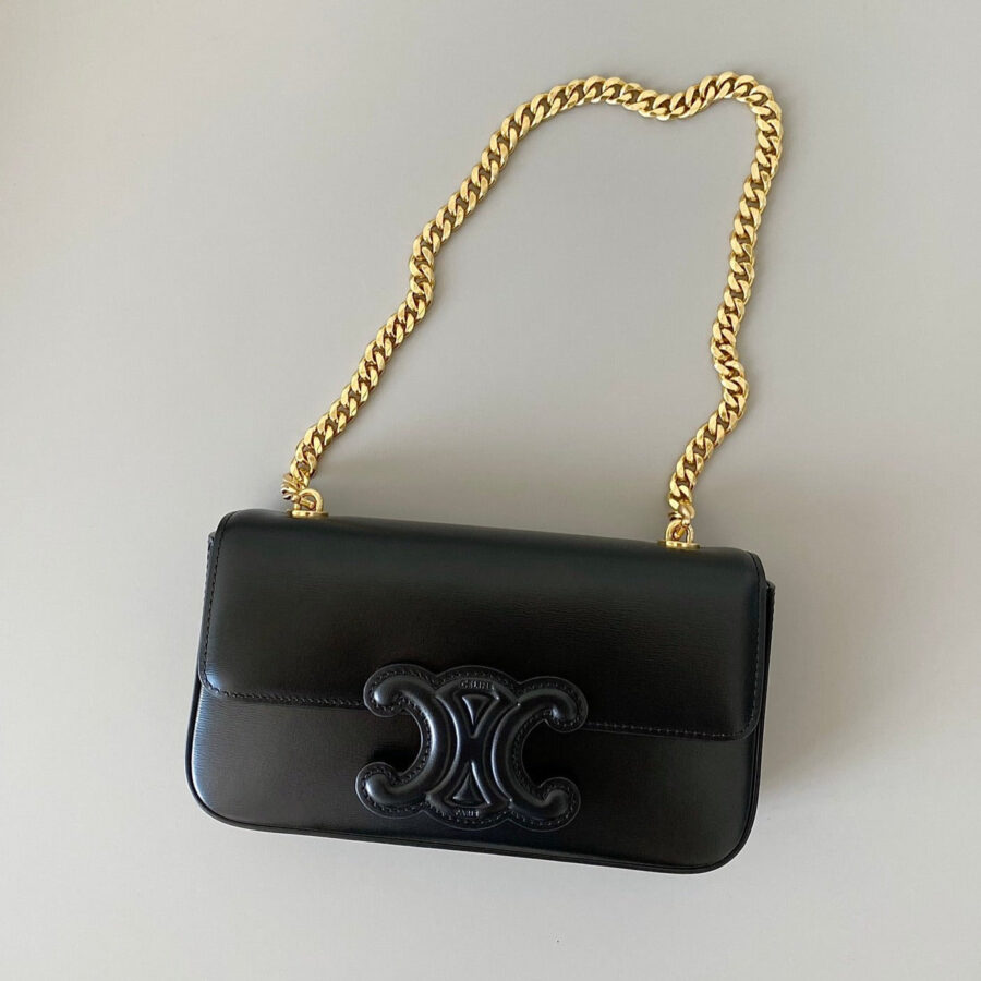 Designer handbag black – front view