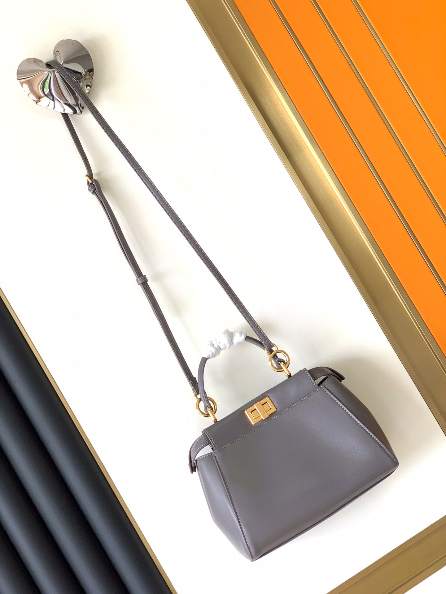Peekaboo ميني 23cm Bag taupe lambskin إكسسوارات ذهبية