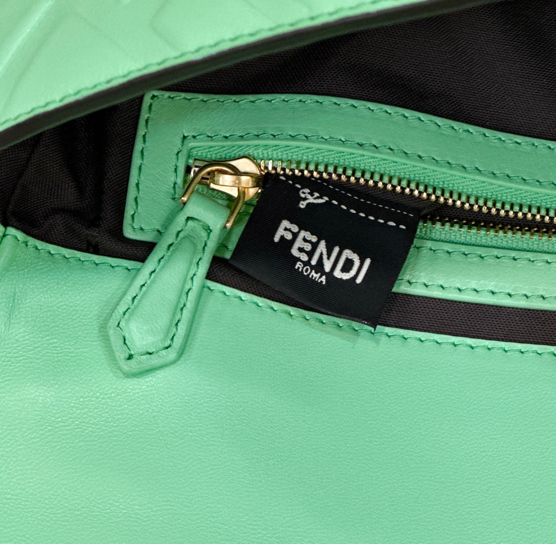 Fendi Baguette gold bag – front view