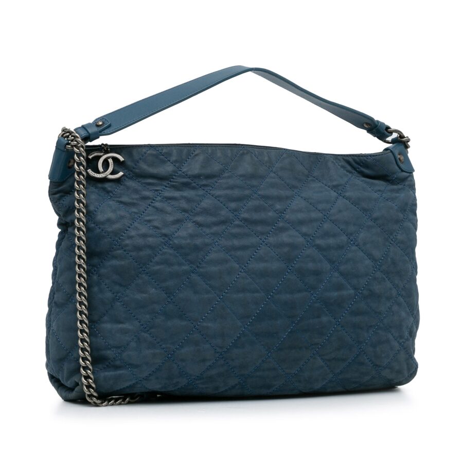 Chanel Satchel blue bag – front view
