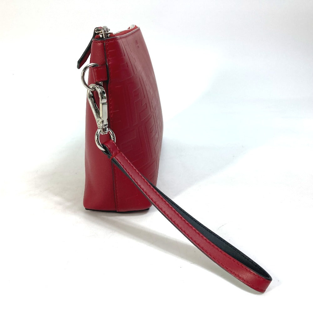 Fendi حقيبة سهرة Bag جلد أحمر Zucca Mens