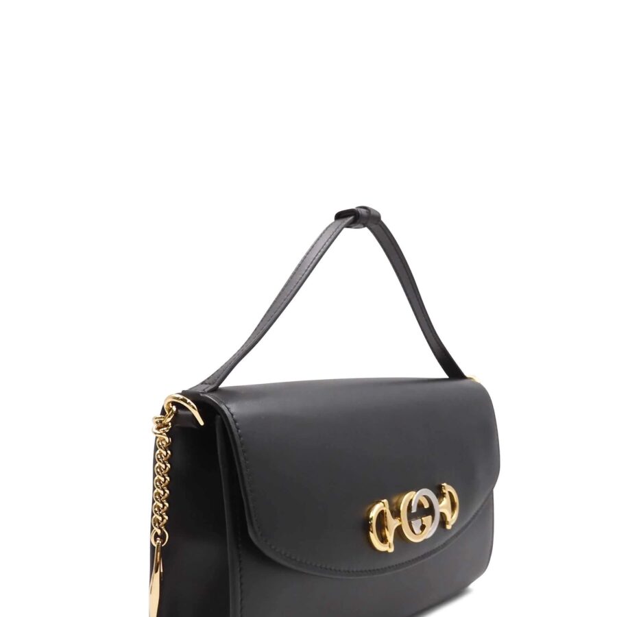 Designer Shoulder Bag black – front view