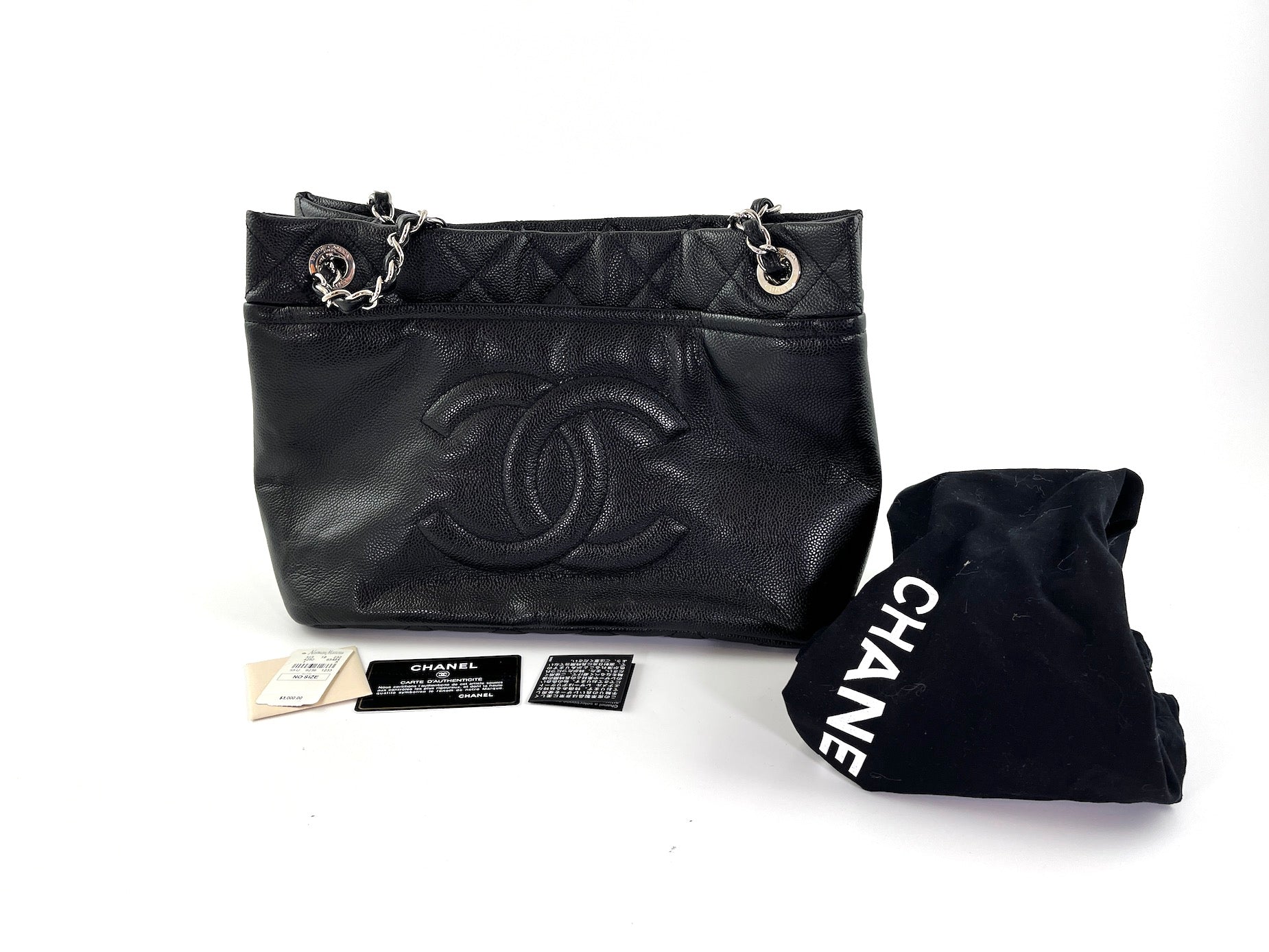 Chanel Tote black bag – front view