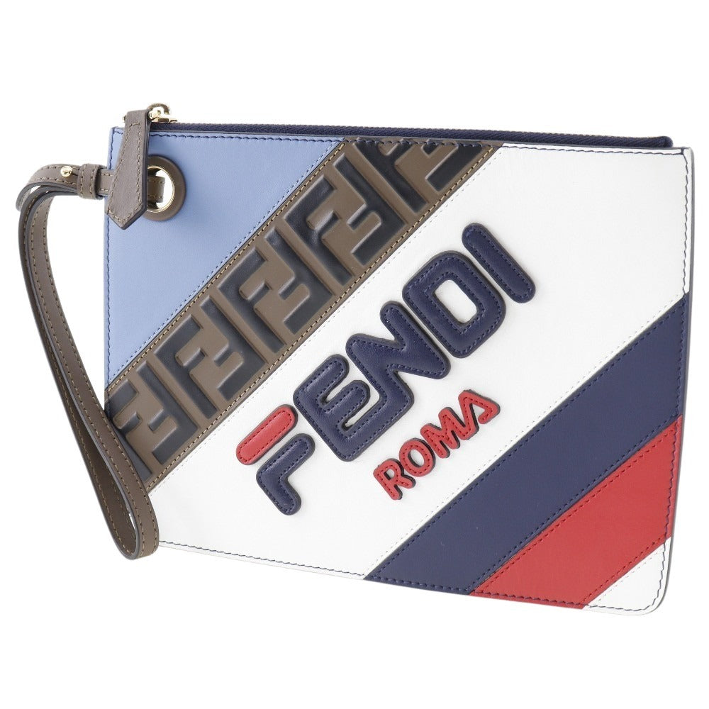 Fendi حقيبة سهرة Bag جلد أزرق FILA Collaboration Fendi Mania Unisex…