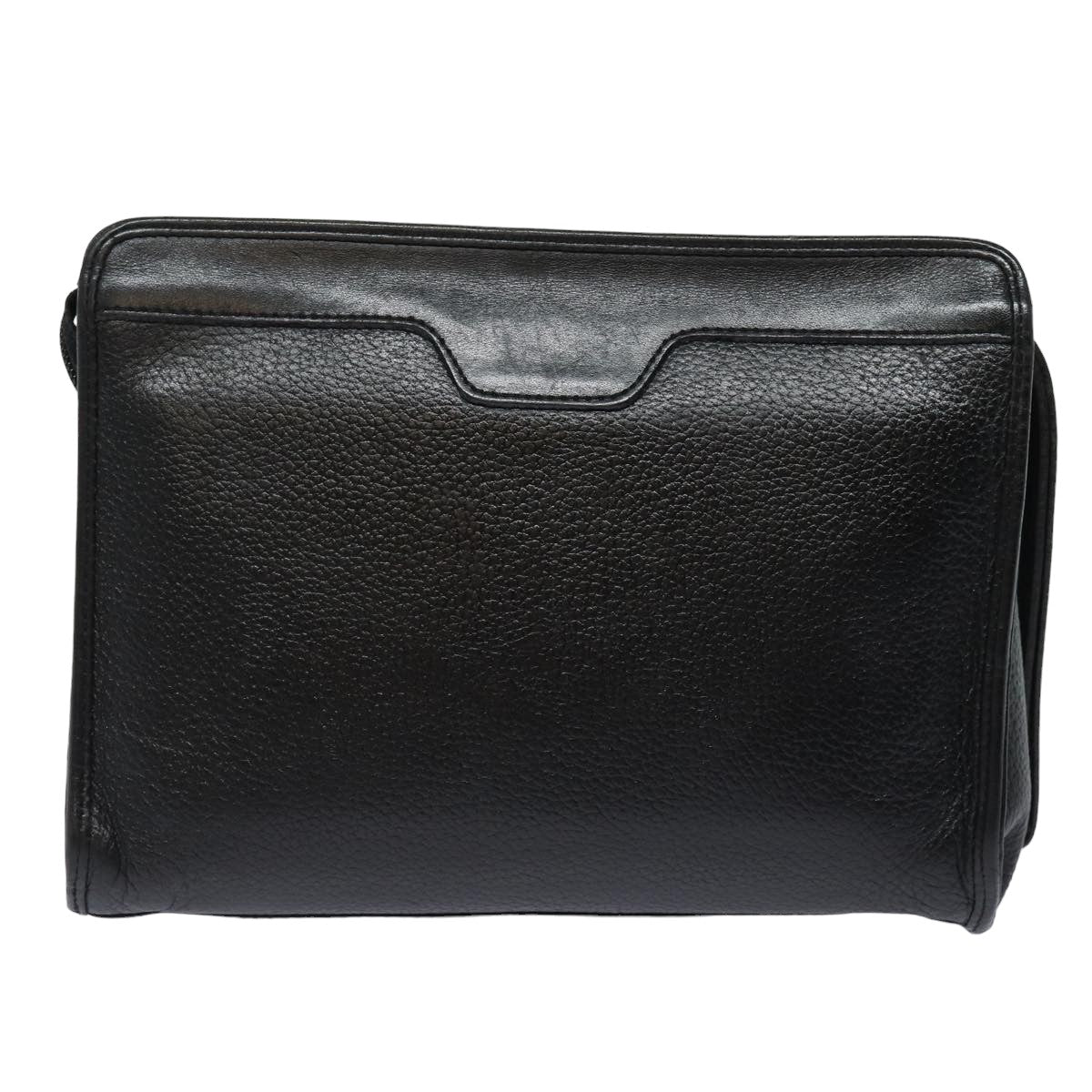 BurberrySs حقيبة سهرة Bag جلد أسود Auth bs15805