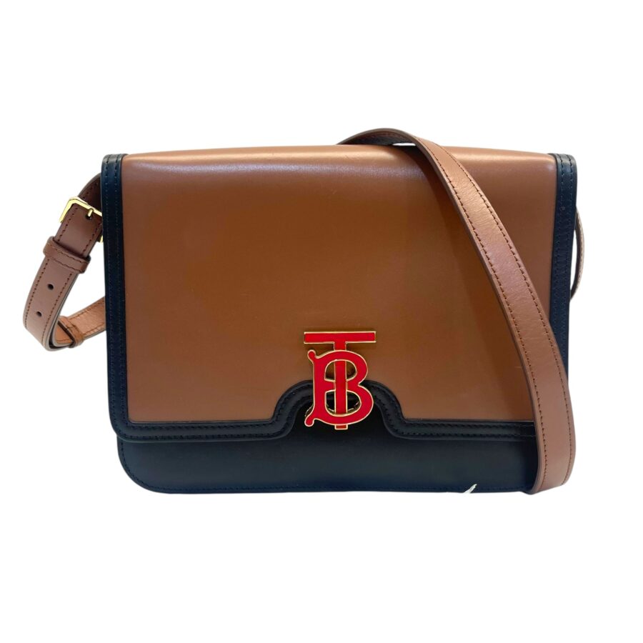Burberry Brown Leather TB Shoulder Bag | Studio Nafay