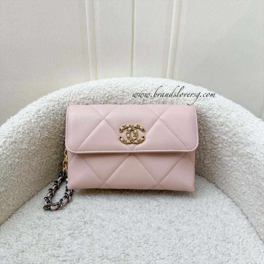 Chanel Chanel 19 pink bag – front view