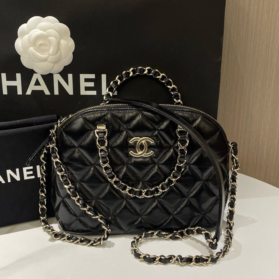 Chanel Alma black bag – front view